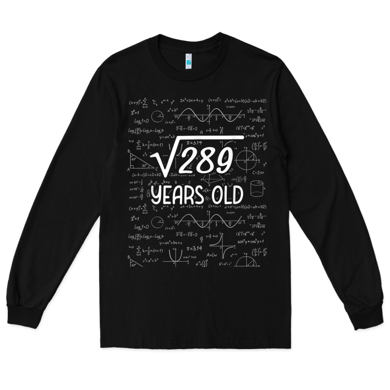 17 Year Old Gift Boys Girls Funny 17th Birthday Gifts Math Long Sleeve Tee by trangStudio | Teevron