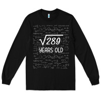 Black 17 year old gift boys girls funny 17th birthday gifts math Long Sleeve Tee - trangStudio