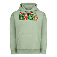 Pigment Oil Green mama with christmas tree cake ado Urban Hoodie - AdoDesignShop