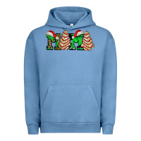 Pigment Pebble Blue mama with christmas tree cake ado Urban Hoodie - AdoDesignShop