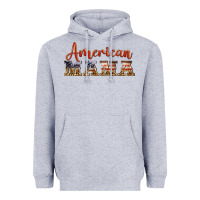 Heather Grey american mama Heavyweight Hoodie - BarkalooDesign