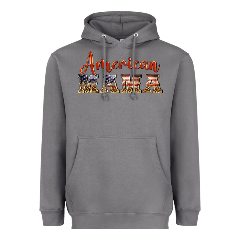 American Mama Heavyweight Hoodie by BarkalooDesign | Teevron