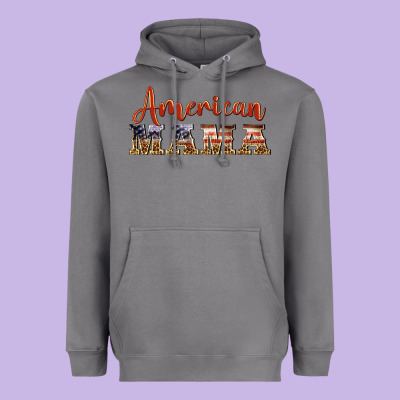 American Mama Heavyweight Hoodie Designed By Barkaloodesign