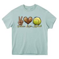 Arona peace love softball Heavy Core Tee - JahusDesignShop
