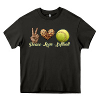 Asphalt peace love softball Heavy Core Tee - JahusDesignShop