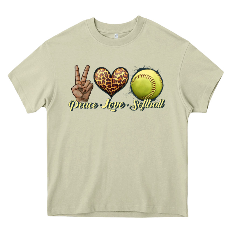 Peace Love Softball Heavy Core Tee by JahusDesignShop | Teevron