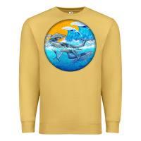 Antique Gold humpback whale Premium Sweatshirt - BarkalooDesign