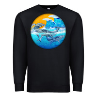 Black humpback whale Premium Sweatshirt - BarkalooDesign