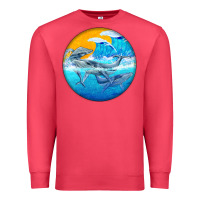 Cardinal humpback whale Premium Sweatshirt - BarkalooDesign