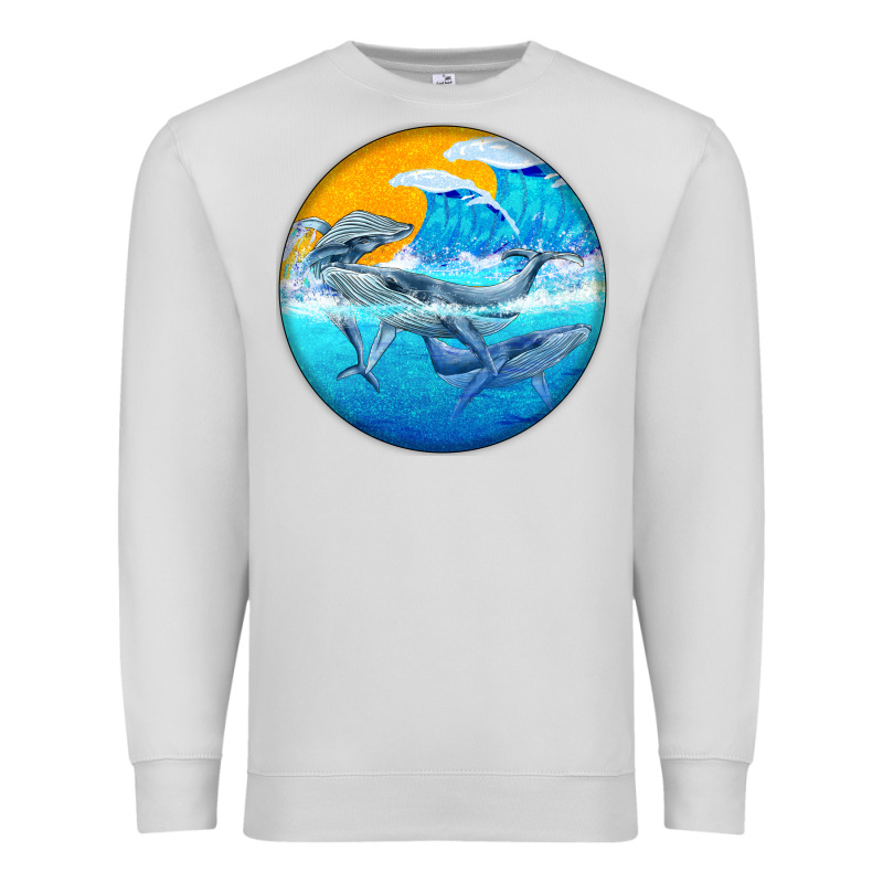 Humpback Whale Premium Sweatshirt by BarkalooDesign | Teevron
