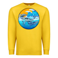 Lemon humpback whale Premium Sweatshirt - BarkalooDesign