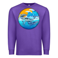 Purple humpback whale Premium Sweatshirt - BarkalooDesign