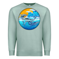 Seafoam humpback whale Premium Sweatshirt - BarkalooDesign