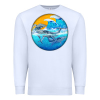 White humpback whale Premium Sweatshirt - BarkalooDesign