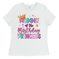 White mommy of the birthday princess Ladies Tee - NancyCooperArtShop