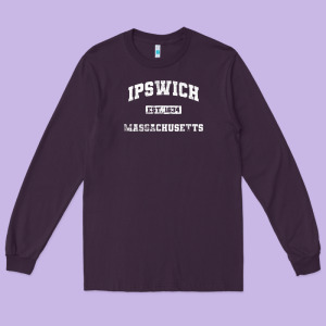 Ipswich Massachusetts Ma Vintage State Athletic Style Long Sleeve Tee Designed By Trangstudio