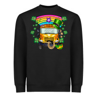 Black st. patricks day school bus Heavyweight Sweatshirt - SublimationCraftShop