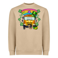 Mushroom st. patricks day school bus Heavyweight Sweatshirt - SublimationCraftShop