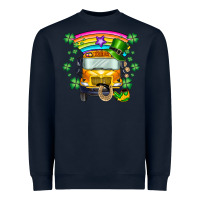 Navy st. patricks day school bus Heavyweight Sweatshirt - SublimationCraftShop