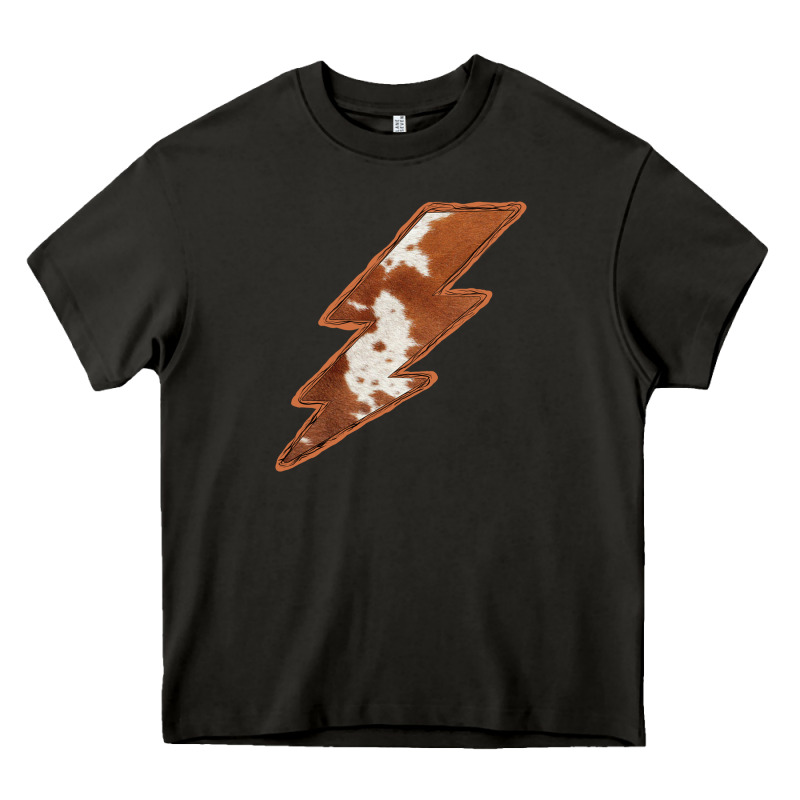 Cowhide Patterned Lightning Heavy Core Tee by Bettercallsaul | Teevron