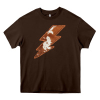 Chocolate Brown Cowhide Patterned Lightning Heavy Core Tee - Bettercallsaul