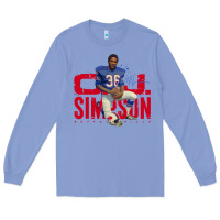 Colony Blue O.J. Simpson Long Sleeve Tee - trangStudio