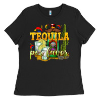 Black Tequila Por Favor Ladies Tee - texasbilliewilder