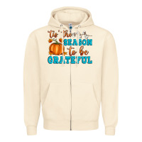 Sandshell Tis' the Season To Be Grateful Zipper Hoodie - Artiststas