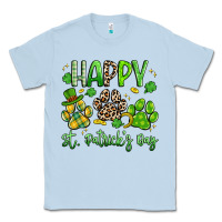 Dusty Blue happy st. patricks day paws Classic Tee - Artiststas