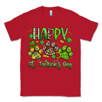 Red happy st. patricks day paws Classic Tee - Artiststas