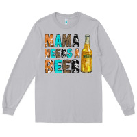Moon Dust Mama Needs a Beer Long Sleeve Tee - CowCowDesign