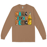Toasted Coconut Mama Needs a Beer Long Sleeve Tee - CowCowDesign