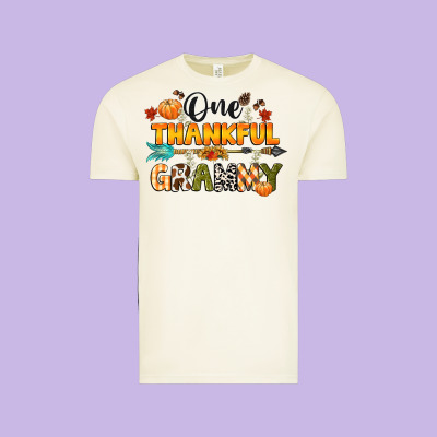 One Thankful Grammy Vintage Tee Designed By Cowgirlartshop