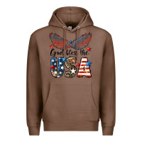 Chestnut Western God Bless The USA 4th of July Premium Hoodie - LillyAllenDesigns