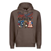 Coffee Western God Bless The USA 4th of July Premium Hoodie - LillyAllenDesigns