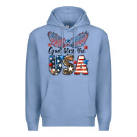 Western God Bless The Usa 4th Of July Premium Hoodie | Teevron