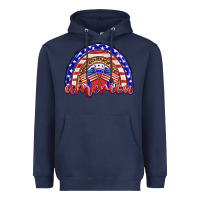 Navy america rainbow Heavyweight Hoodie - BarkalooDesign
