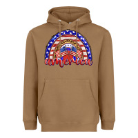 Toasted Coconut america rainbow Heavyweight Hoodie - BarkalooDesign