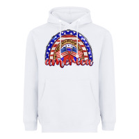 White america rainbow Heavyweight Hoodie - BarkalooDesign