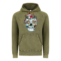 Vintage Olive halloween skull collector mushrooms flowers and butterflies sweatshirt Vintage Hoodie - trangStudio