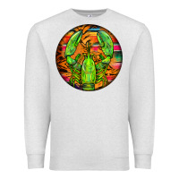 Oatmeal Heather lobster round Premium Sweatshirt - BarkalooDesign