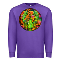 Purple lobster round Premium Sweatshirt - BarkalooDesign