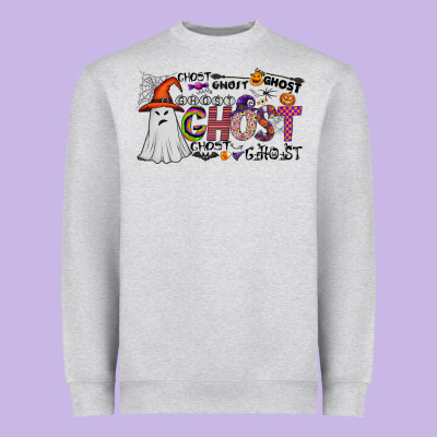 Ghost Heavyweight Sweatshirt Designed By Cowhidedigitalart