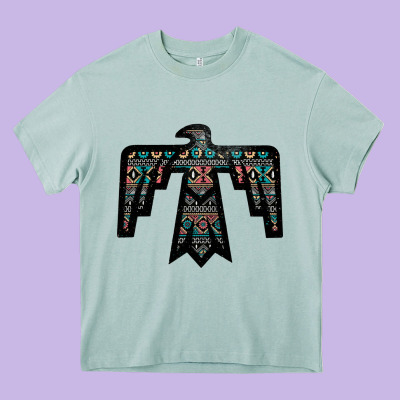 Black Aztec Thunderbird Heavy Core Tee Designed By Bettercallsaul