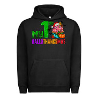 Pigment Black my first hallothanksmas Urban Hoodie - AdoDesignShop