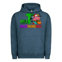 Pigment Midnight Navy my first hallothanksmas Urban Hoodie - AdoDesignShop