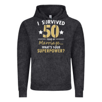 Vintage Black 50 years of marriage superpower 50th wedding anniversary Vintage Hoodie - trangStudio
