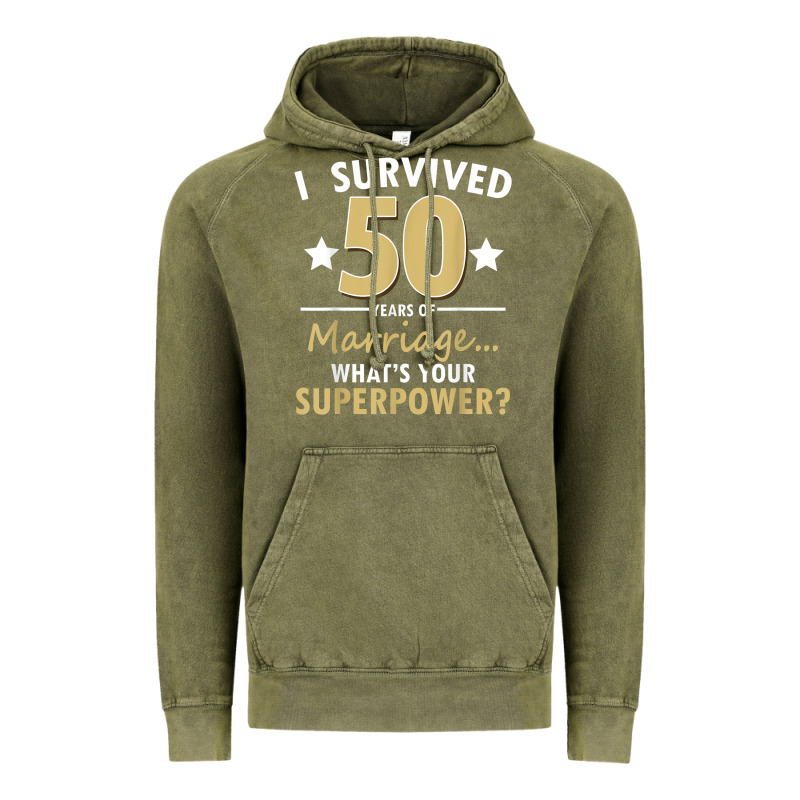 50 Years Of Marriage Superpower 50th Wedding Anniversary Vintage Hoodie by trangStudio | Teevron