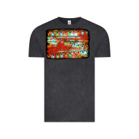 Vintage Black christmas serape sunflower background Vintage Tee - Jasminsmagicworld