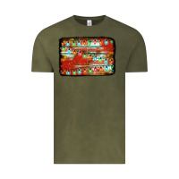 Vintage Olive christmas serape sunflower background Vintage Tee - Jasminsmagicworld